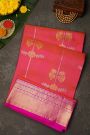 Venkatagiri Silk Peach Saree
