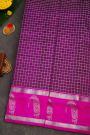 Venkatagiri Silk Dark Purple Saree