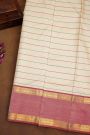 Kancheepuram Silk Off White Sare