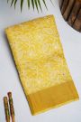 Designer Tussar Silk Yellow Saree