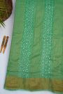 Designer Tussar Silk Sea Green Saree