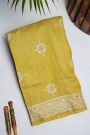 Fancy Tussar Silk Yellow Saree