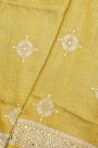 Fancy Tussar Silk Yellow Saree