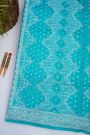 Designer Tussar Silk Sky Blue Saree
