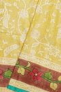 Fancy Tussar Yellow Saree