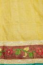 Fancy Tussar Yellow Saree