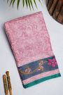 Fancy Tussar Pink Saree