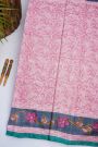 Fancy Tussar Pink Saree