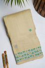 Designer Tussar Cream Saree