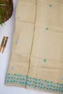 Designer Tussar Cream Saree