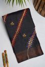 Designer Tussar Black Saree