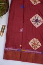 Fancy Tussar Maroon  Saree