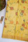 Fancy Tussar Yellow  Saree