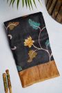 Fancy Tussar Black Saree