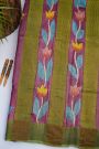 Designer Tussar purple saree
