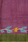 Designer Tussar purple saree