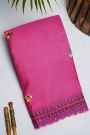 Fancy Tussar Pink Saree
