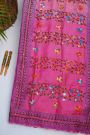 Fancy Tussar Pink Saree