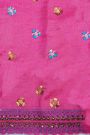 Fancy Tussar Pink Saree