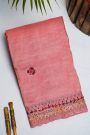 Fancy Tussar Pink  Saree
