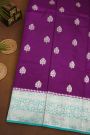 Fancy Matka Silk Purple Saree