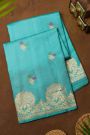 Fancy Matka Silk Sky Blue Saree