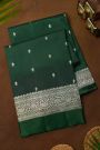 Fancy Matka Silk Bottle Green Saree