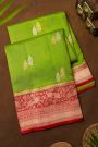 Fancy Matka Silk Parrot Green Saree