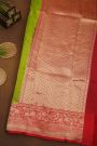 Fancy Matka Silk Parrot Green Saree