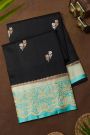 Matka Silk Black Saree