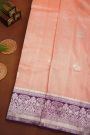 Designer Matka Silk Peach Saree