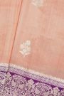 Designer Matka Silk Peach Saree
