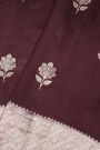 Designer Matka Silk Brown Saree