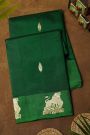 Matka Silk Bottle Green  Saree