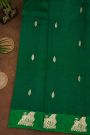 Matka Silk Bottle Green  Saree