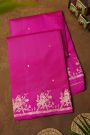 Matka Silk Magenta  Saree