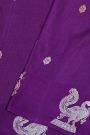 Matka Silk Violet  Saree