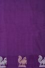 Matka Silk Violet  Saree