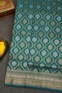Banarasi Silk Teal Blue  Saree