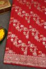 Banarasi Silk Red Saree