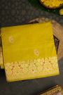 Banarasi Silk Lime Yellow Saree