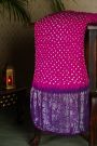 Bandhani Silk Magenta  Saree