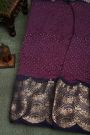 Bandhani Silk  Wine Saree