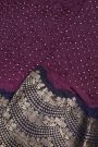 Bandhani Silk  Wine Saree