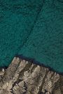 Bandhani Silk Peacock Green  Saree