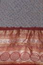 Bandhani Silk Grey Saree
