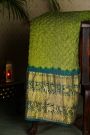 Bandhani Silk Mehendi Green  Saree