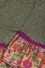 Bandhani Silk Grey  Saree