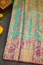 Kancheepuram Tissue Blue  Saree