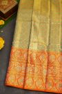 Kancheepuram Tissue Dual Colour  Saree